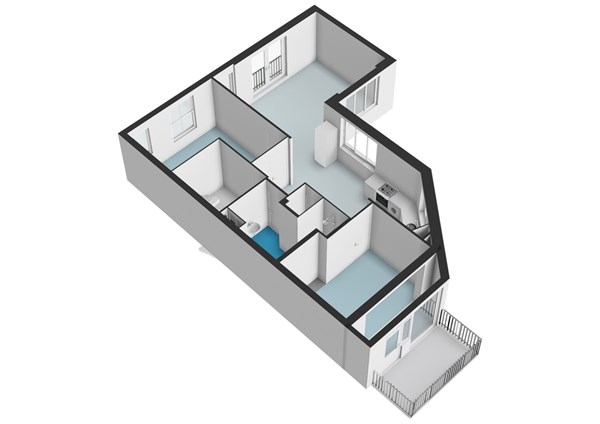 Floorplan - Blasiusstraat 142-1, 1091 CZ Amsterdam